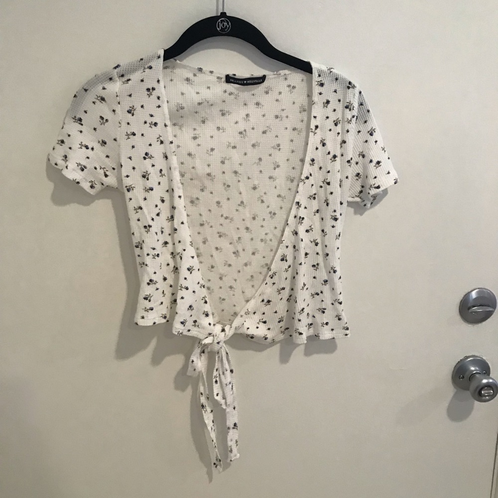 Brandy Melville floral tie top